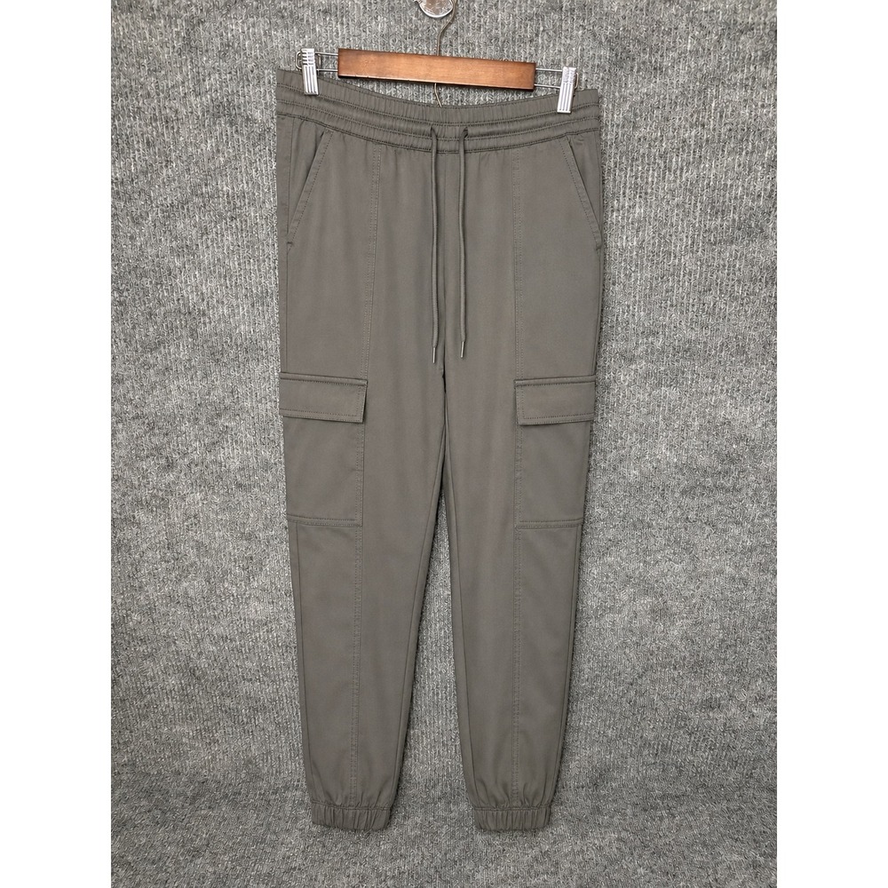 Aerie Offline Cargo Jogger Pants Charcoal Grey Viscose Elastic Waist Medium